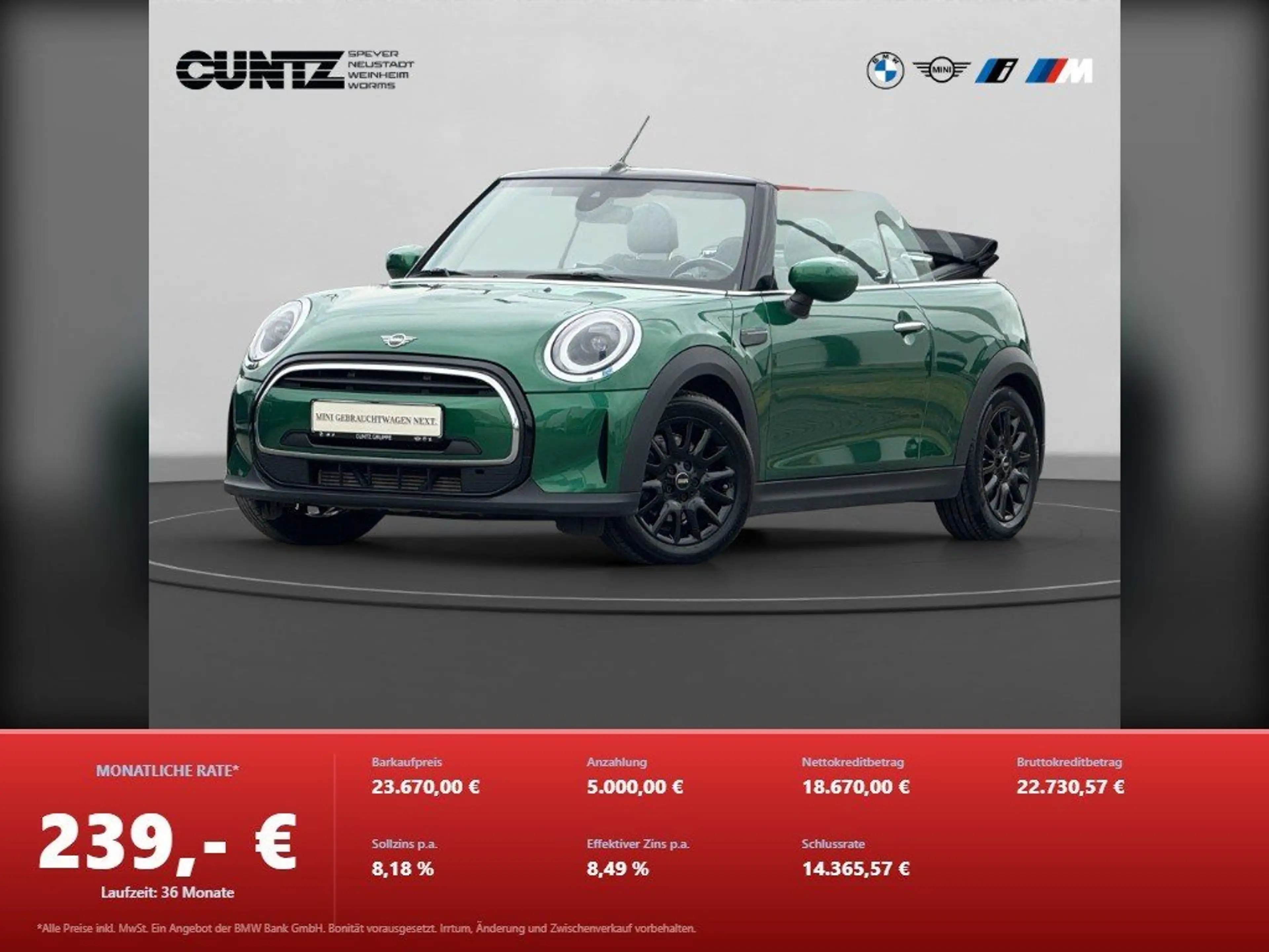 MINI Cooper Cabrio Cooper Cabrio 3-Türer Navi Driving Assist CarPlay