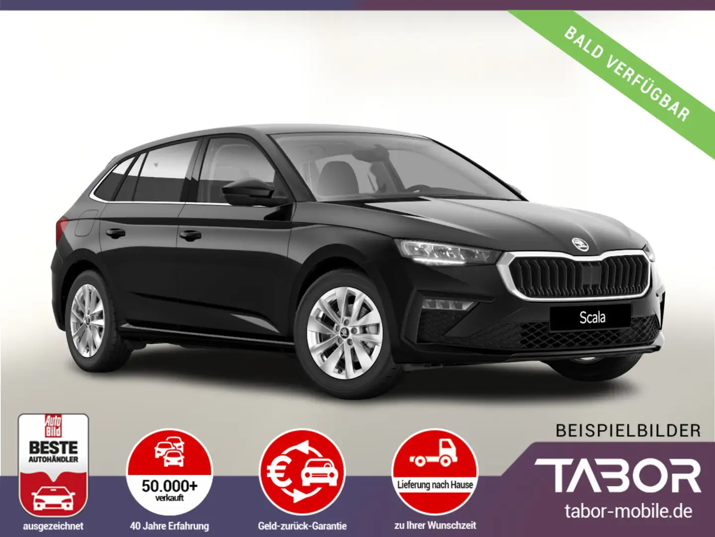 Skoda Scala 1.0 TSI 116 Selec LED Kam Kessy SHZ SunS Zwart - 1