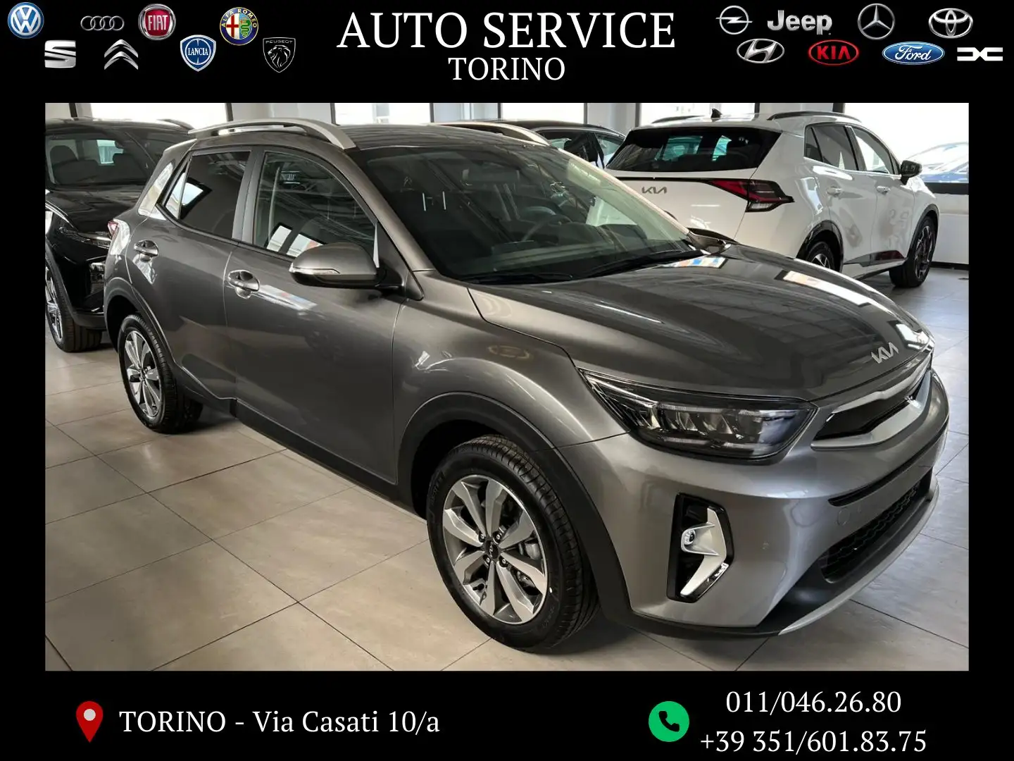 Kia Stonic 1.2 MPi 79CV Style + ruotino di scorta pronta cons Grigio - 1