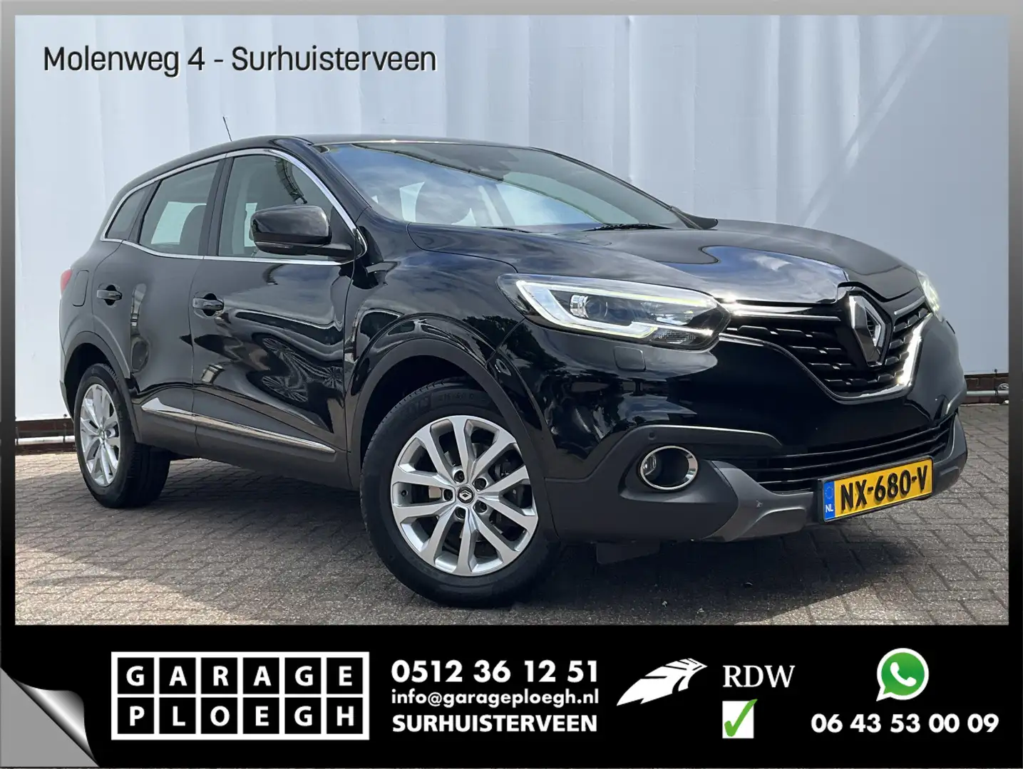 Renault Kadjar 1.5 dCi Intens Automaat Navi Clima Cruise Trekhaak Zwart - 1