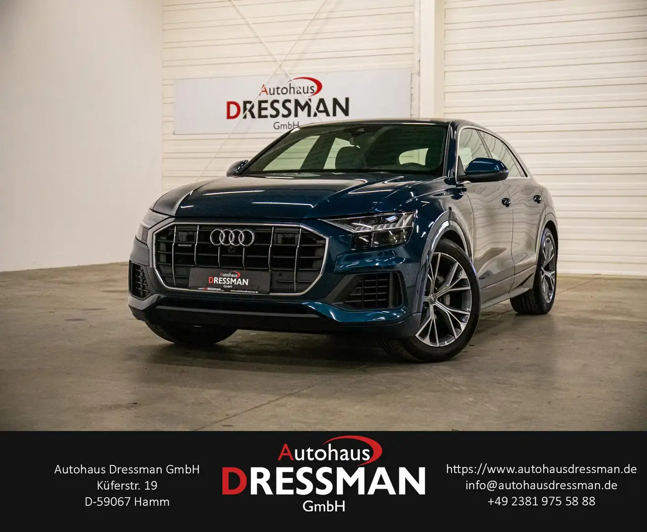 Audi Q8 50 TDI Q. MATRIX PANO B&O 360° HuD LUFT ACC Bleu - 1