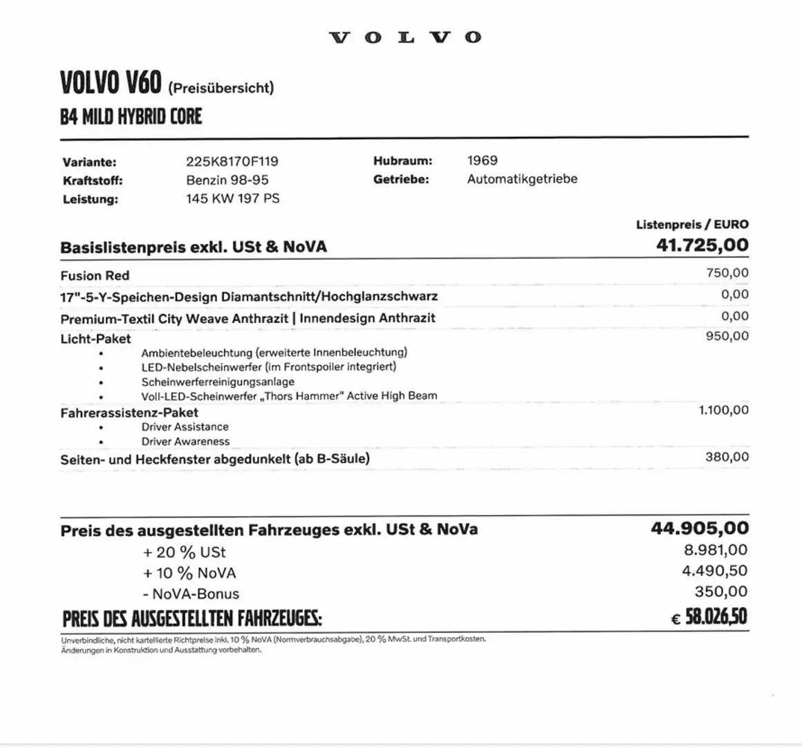 Volvo V60 V60 B4 (P) Core Geartronic Core *12.700km* Rot - 2