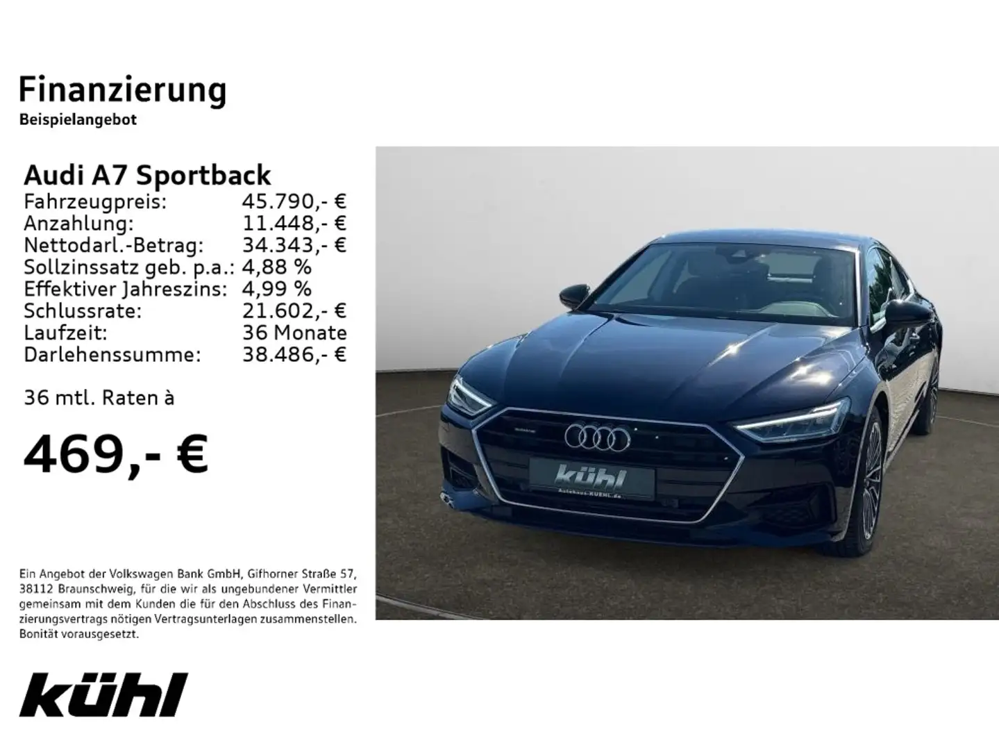 Audi A7 50 TFSI e quattro Navi,LM19,Kamera Blau - 2