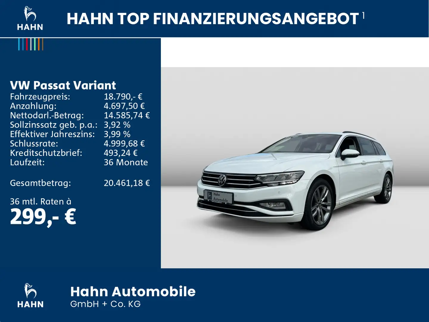 Volkswagen Passat Variant 2.0TDI DSG Business AHK Cam Navi Blanc - 2