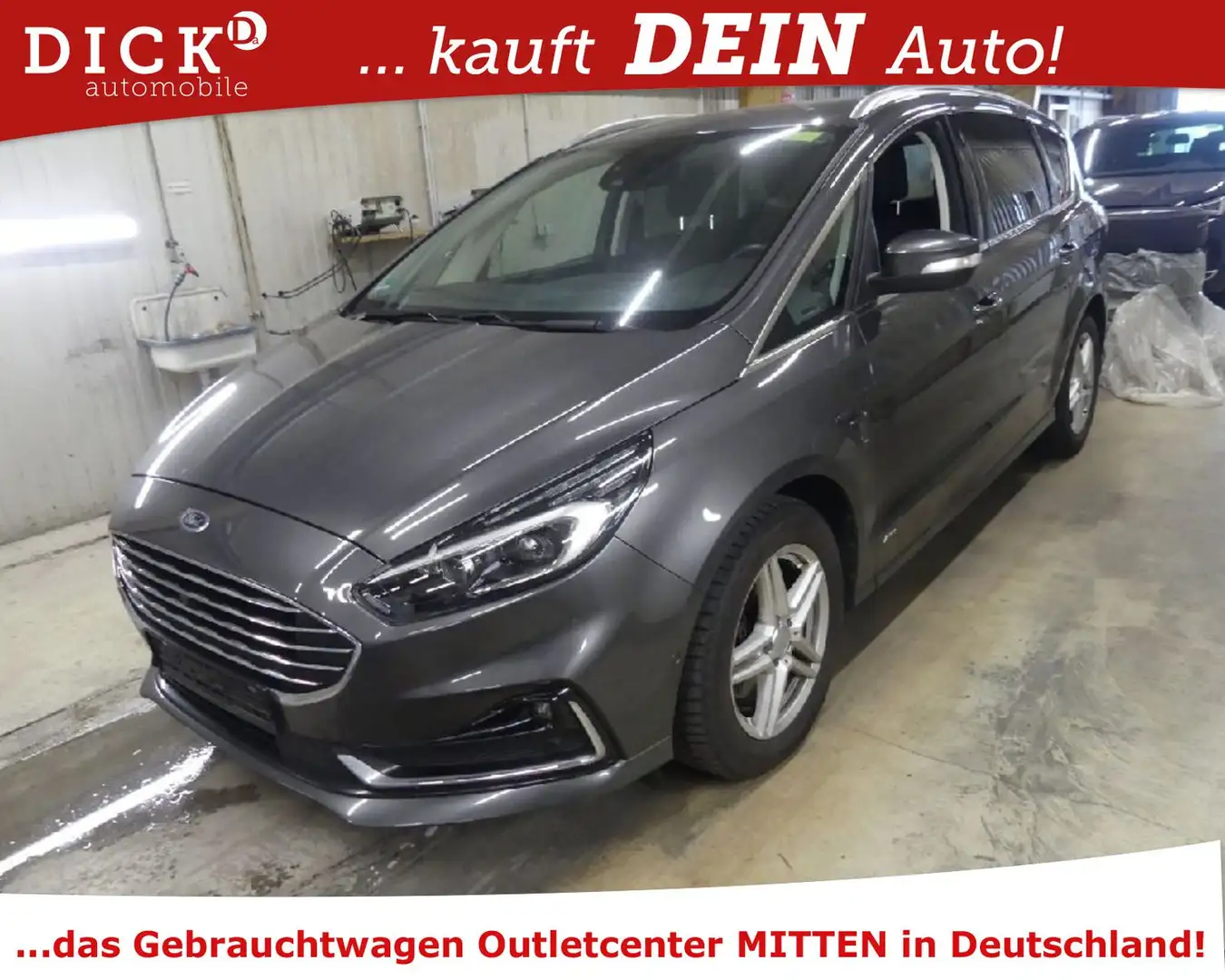 Ford S-Max Titan AWD 2.0EB 8G-Aut. ACC/LED/NAV/RFK/8F Grau - 1