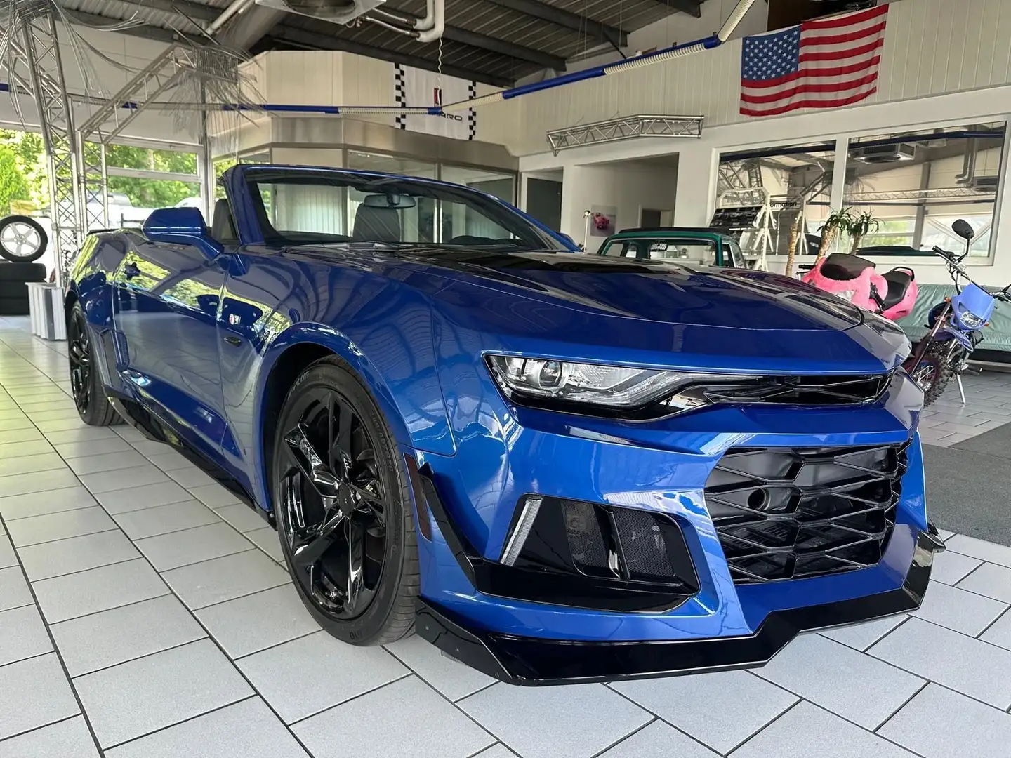 Chevrolet Camaro 6,2 SS V8 Cabrio Facelift 2019 Aut Leder Kamera Blau - 1