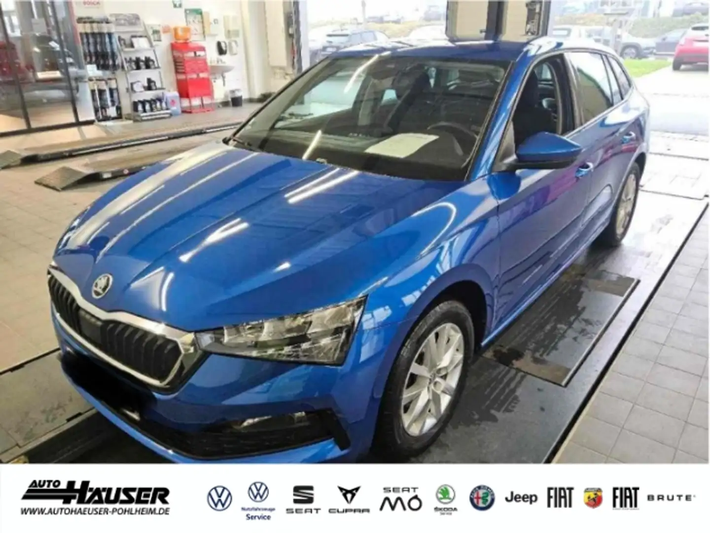 Skoda Scala Ambition 1.0 TSI AHK ACC LED PDC SMART-LINK SITZHZ Modrá - 1