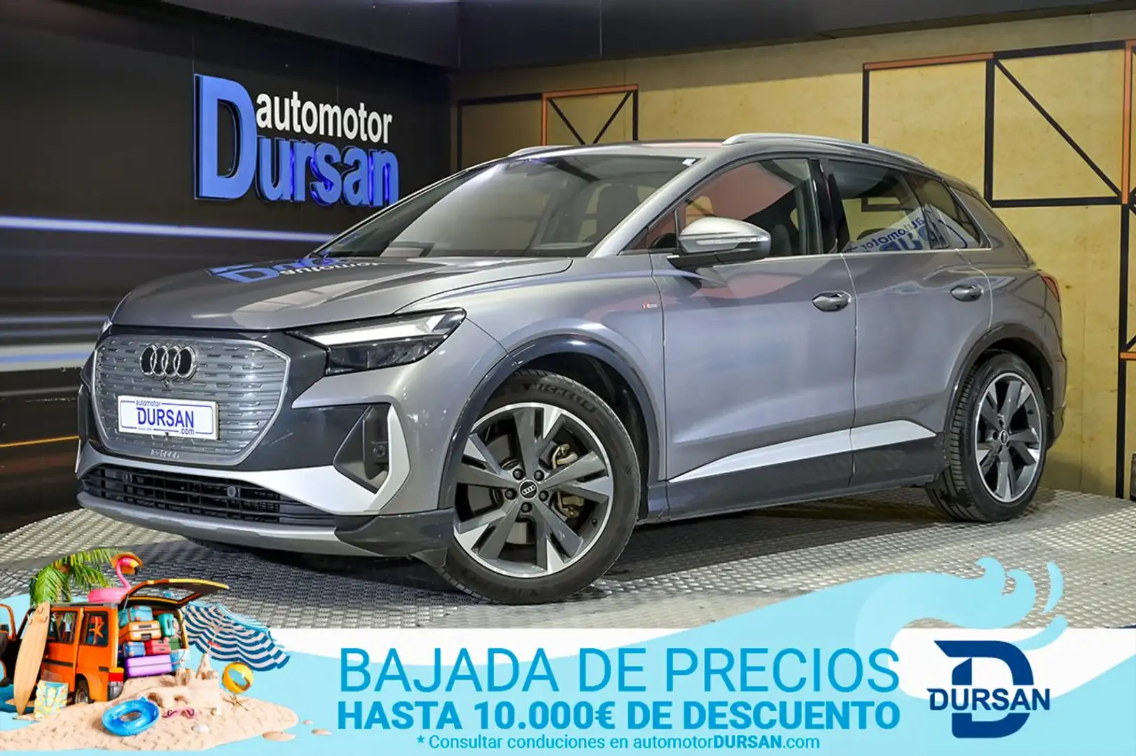 Audi Q4 e-tron 35 S Line 55KWh Gris - 1