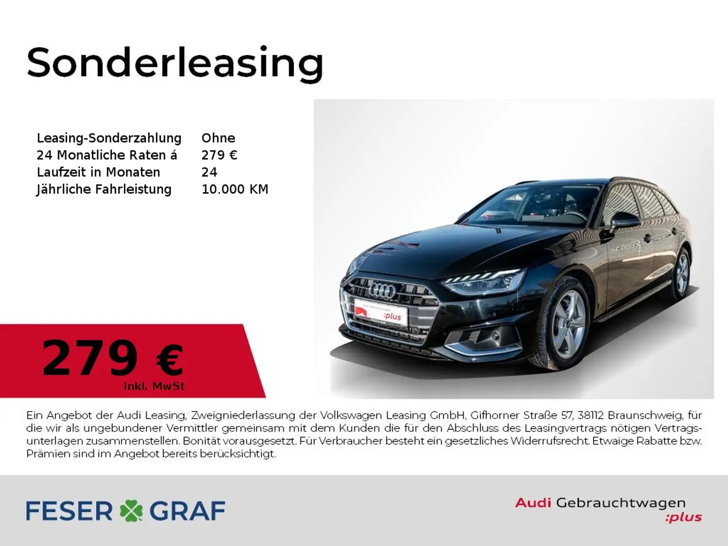 Audi A4 Avant 40 TFSI S tronic /LED/PanoACC/AHK/Kamera Schwarz - 1