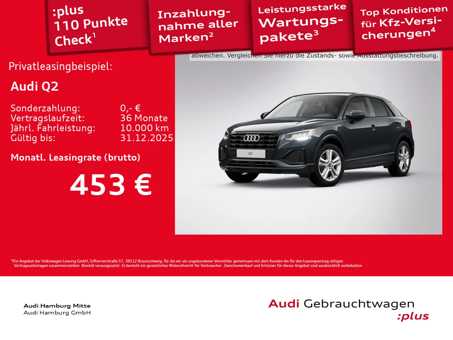 Audi Q2 35 TFSI advanced S tronic Virtual LED Grau - 1