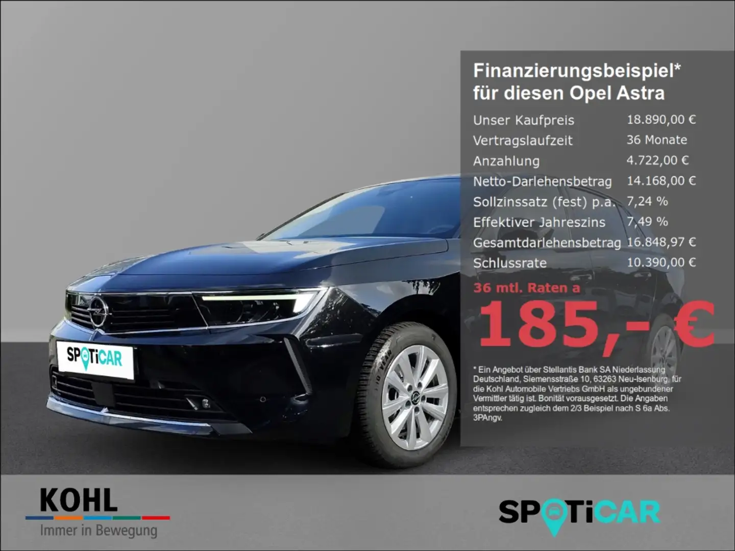 Opel Astra L Elegance 1.2 Turbo LED Navi Keyless Rückfahrkam. Noir - 1