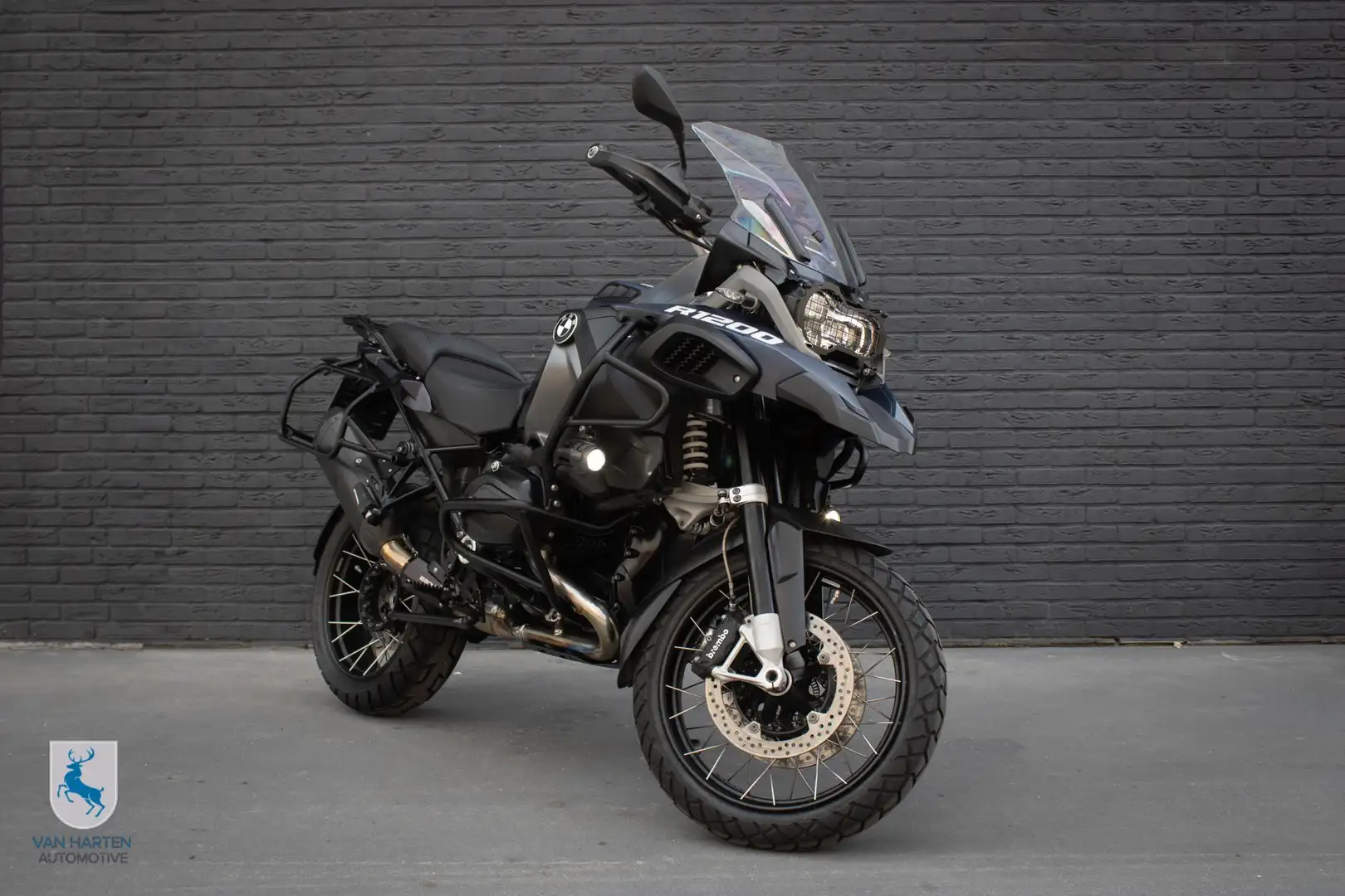BMW R 1200 GS Adventure Racing Blue Matt / BOS uitlaat / Zwarte beugels Blauw - 2