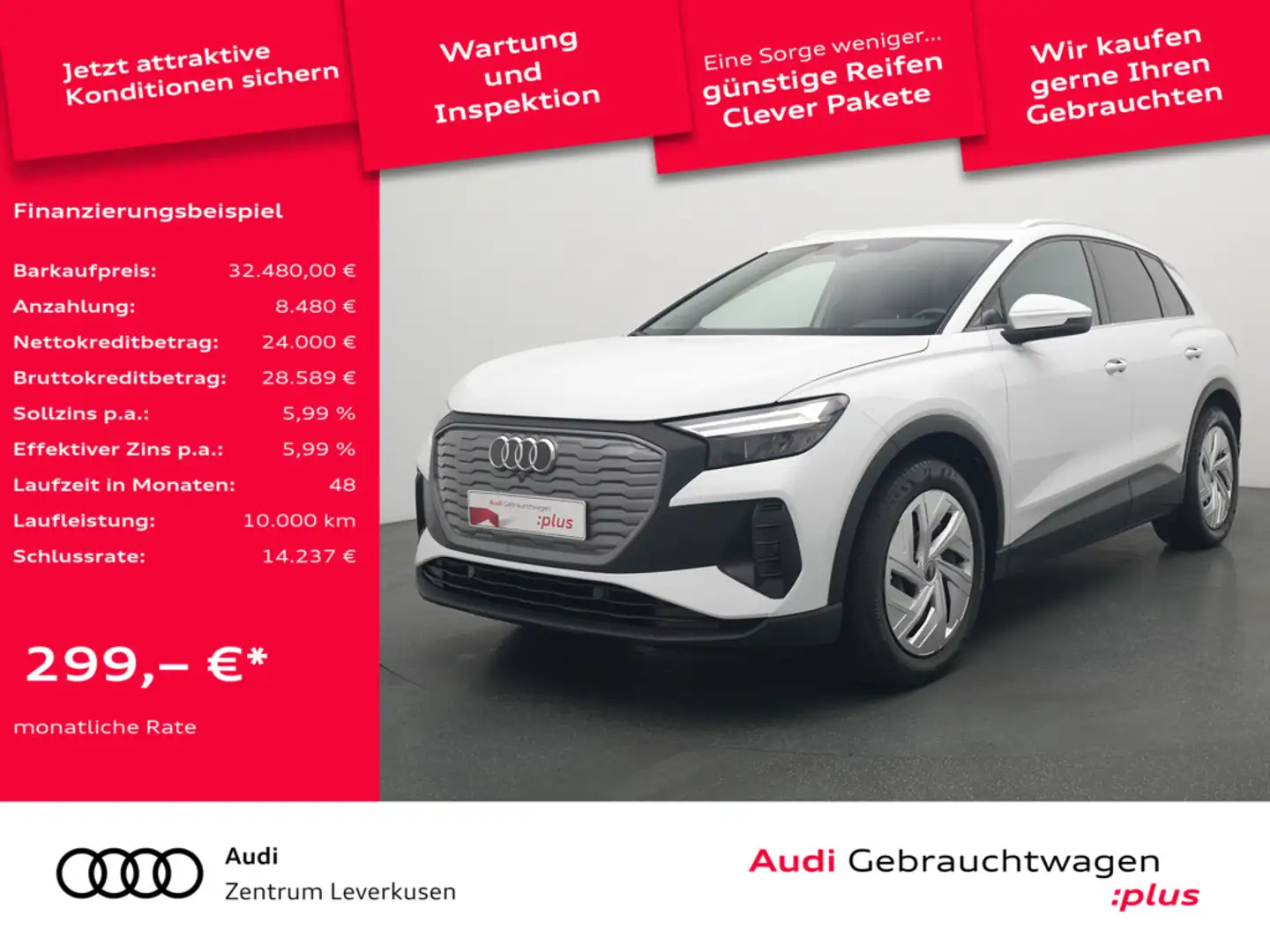 Audi Q4 e-tron 35 LED KAM SHZ PDC KLIMA Weiß - 1