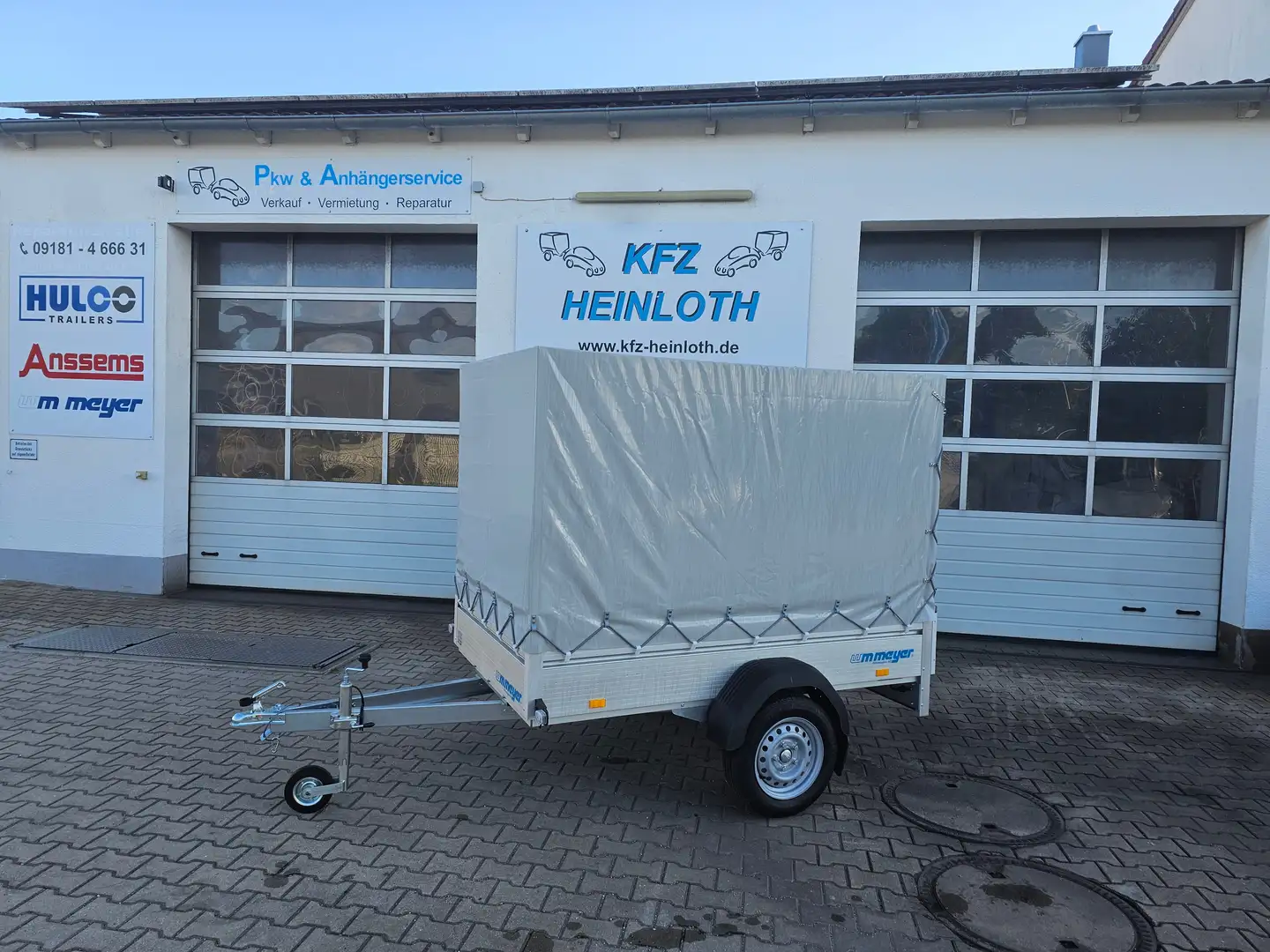 WM Meyer HZ 7521/126 Alu mit Planenaufbau 1,50 m Zilver - 1