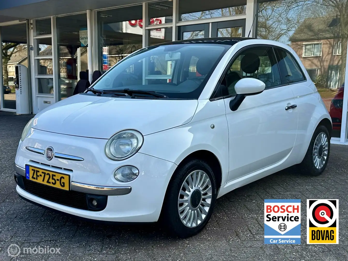 Fiat 500 1.4-16V Lounge Pano, Bluetooth, Climat, LM.. Wit - 1