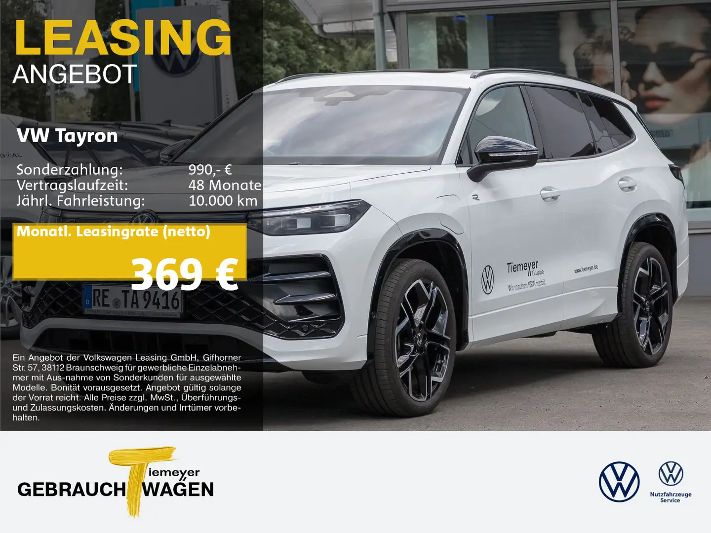 Volkswagen Tayron 1.5 eHybrid DSG R-LINE AREA VIEW PANO HAR Weiß - 1