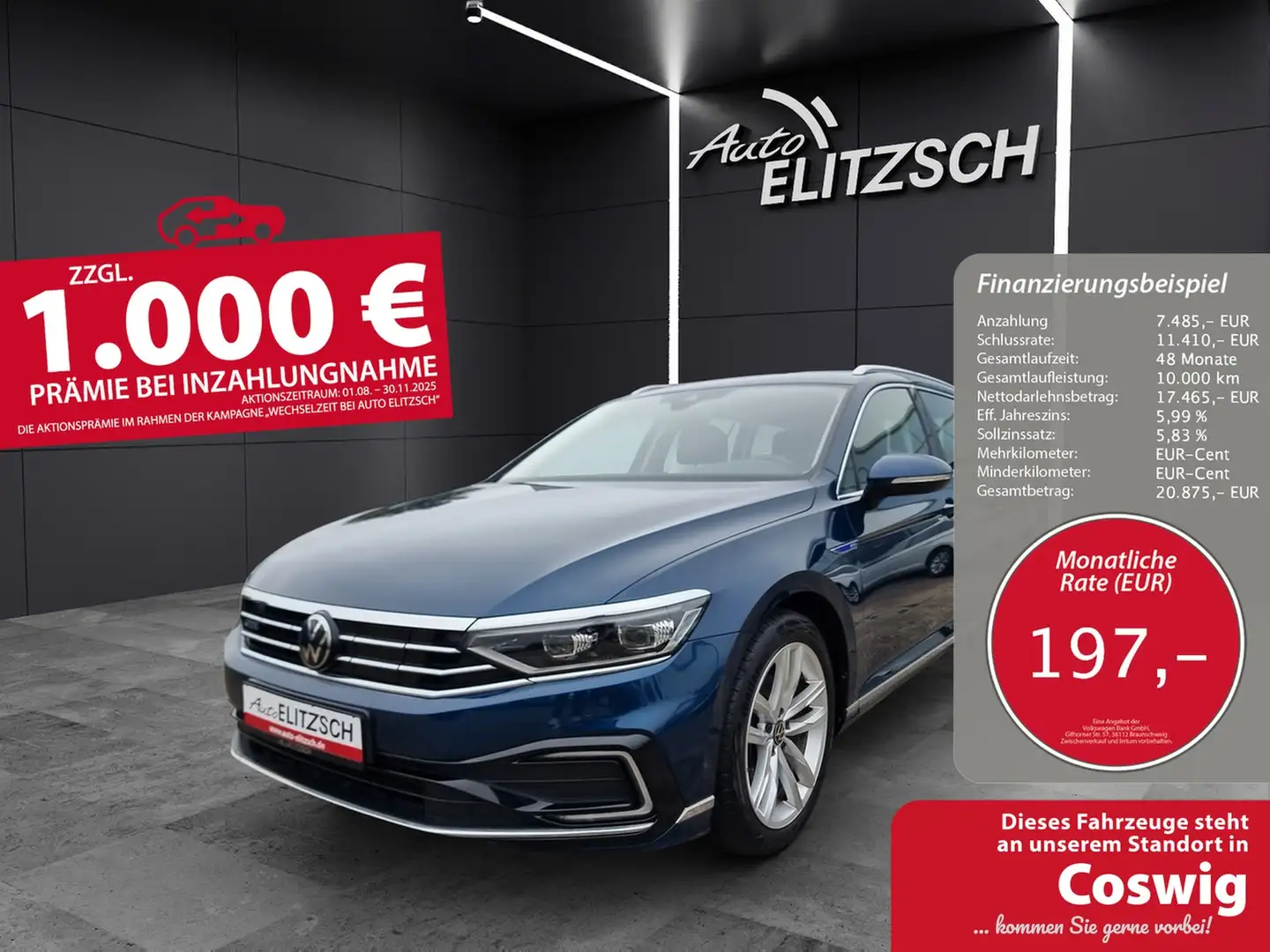 Volkswagen Passat Variant GTE MatrixLED ACC Kamera Blau - 1