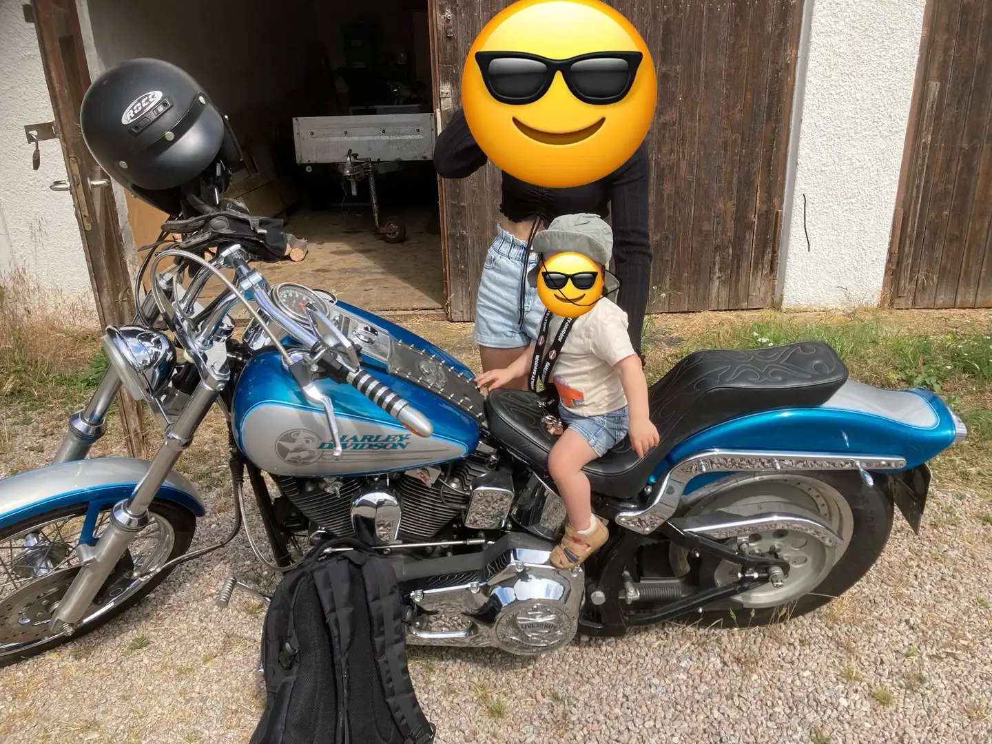 Harley-Davidson Softail FXSTC Modrá - 2