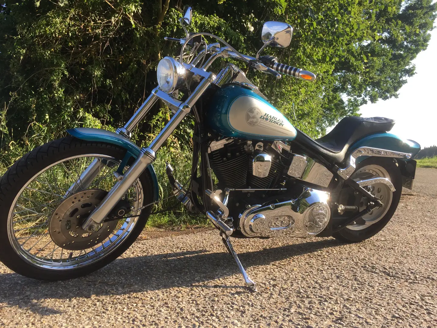 Harley-Davidson Softail FXSTC Modrá - 1