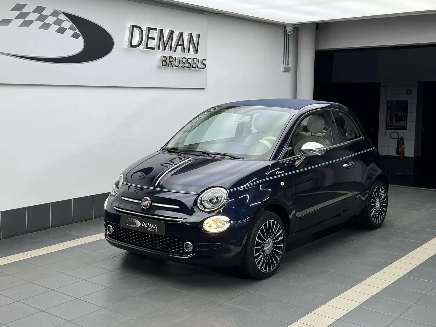 Fiat 500C RIVA * Cabrio * Navi * Blauw - 1