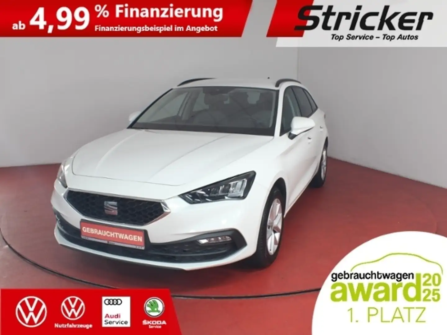 SEAT Leon ST Style Edition 1.5TSI 273-ohne Anzahlung Sitzhe Weiß - 1