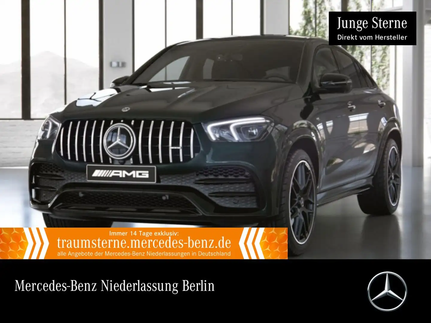Mercedes-Benz GLE 53 AMG GLE 53 Coupé 4M NIGHT+PANO+360+MULTIBEAM+22"+HUD Зелений - 1