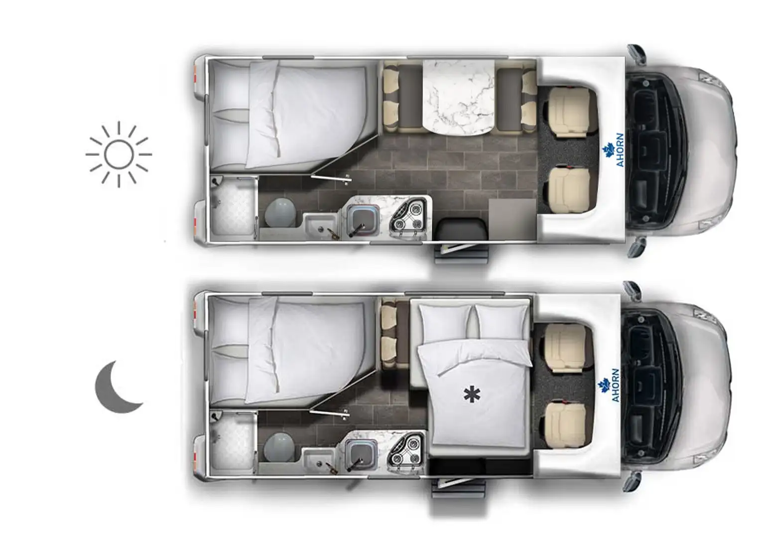 Ahorn Camp T 660 plus TV#Fahrradh#Markise#Hubbett# Weiß - 2