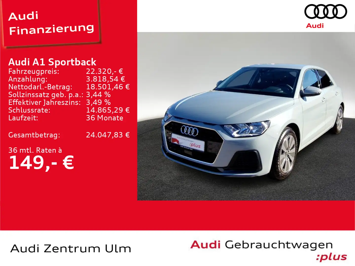 Audi A1 advanced 30 TFSI ALU KLIMAAUT SHZ Grau - 1