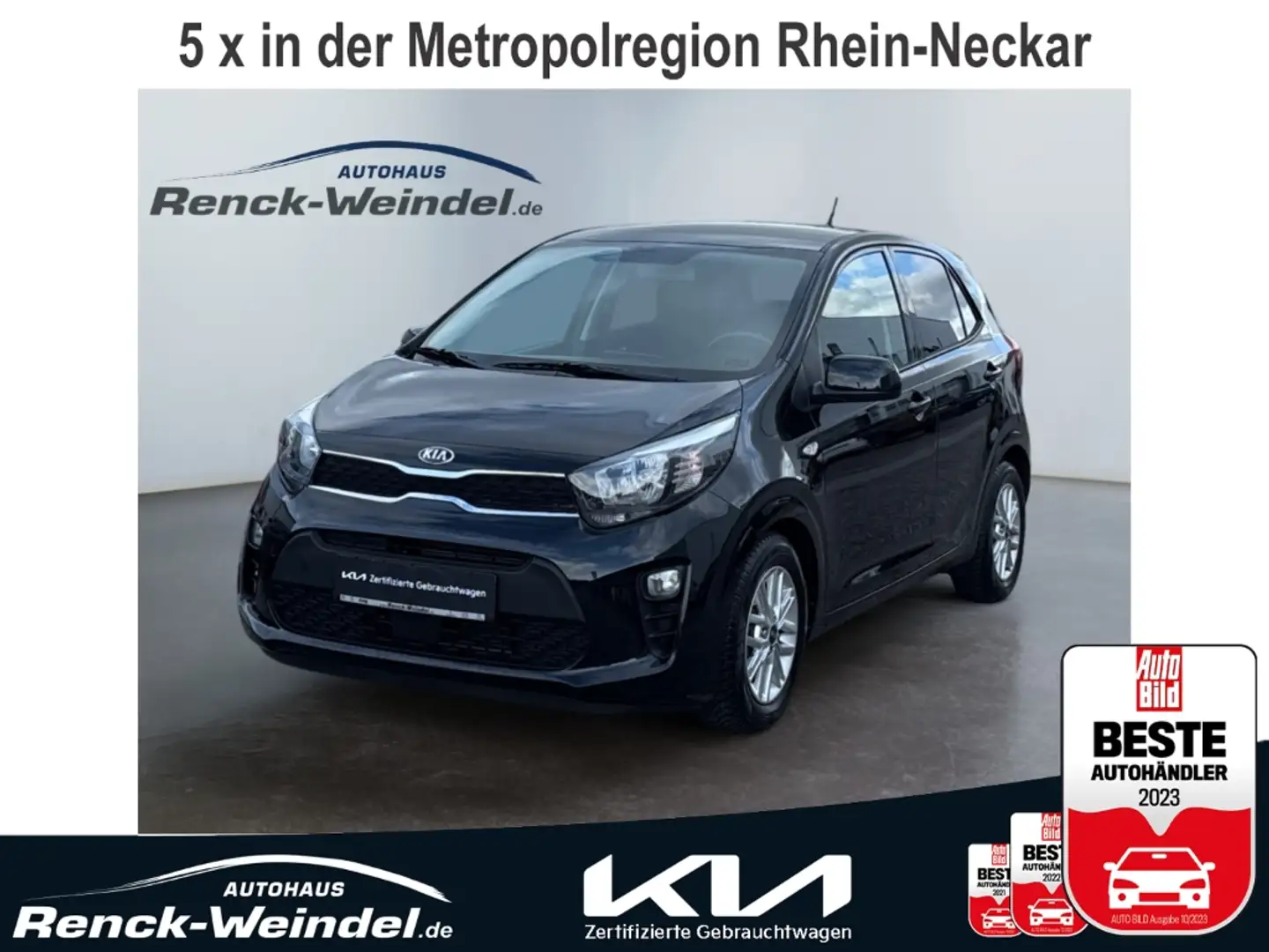 Kia Picanto 1.0 Dream Team Klima Kom-paket Musikstreaming SHZ Noir - 1