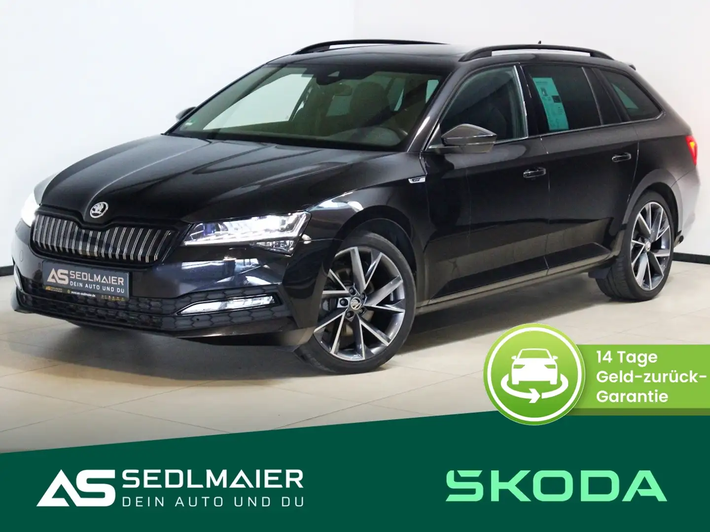 Skoda Superb Combi 1.4 TSI Sportline iV PANO|SOUND|AHK Zwart - 1