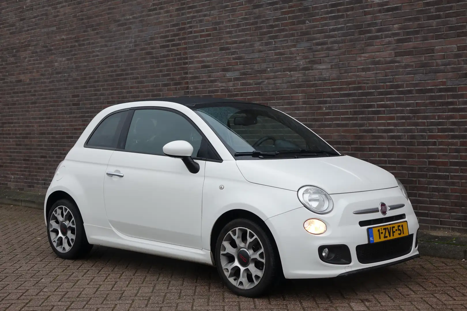 Fiat 500C 0.9 TwinAir Turbo 500S Sport, Airco Super leuke ca Wit - 2