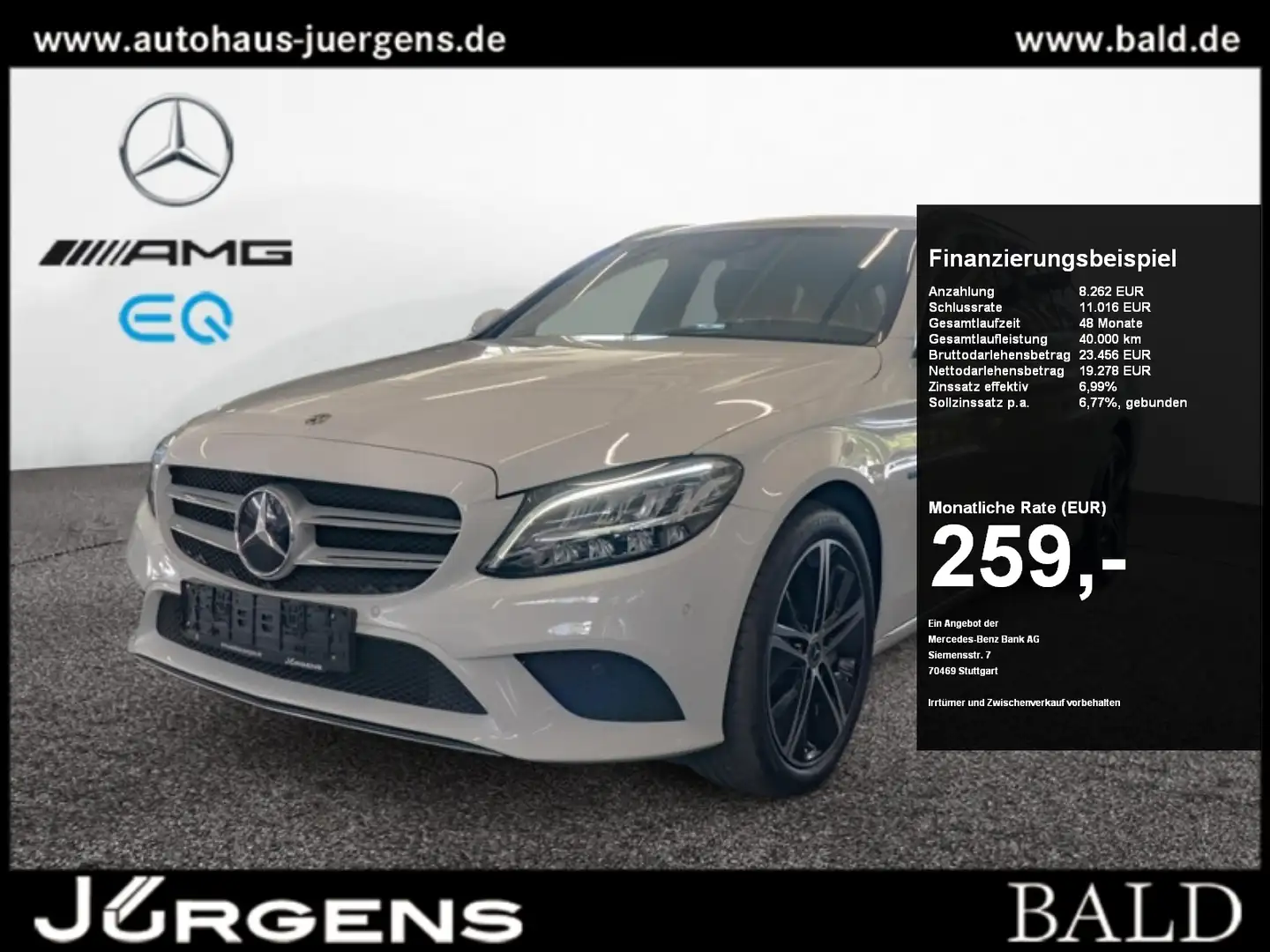 Mercedes-Benz C 300 de T Avantgarde/Cam/LED/Agility/SHZ/Navi Alb - 1