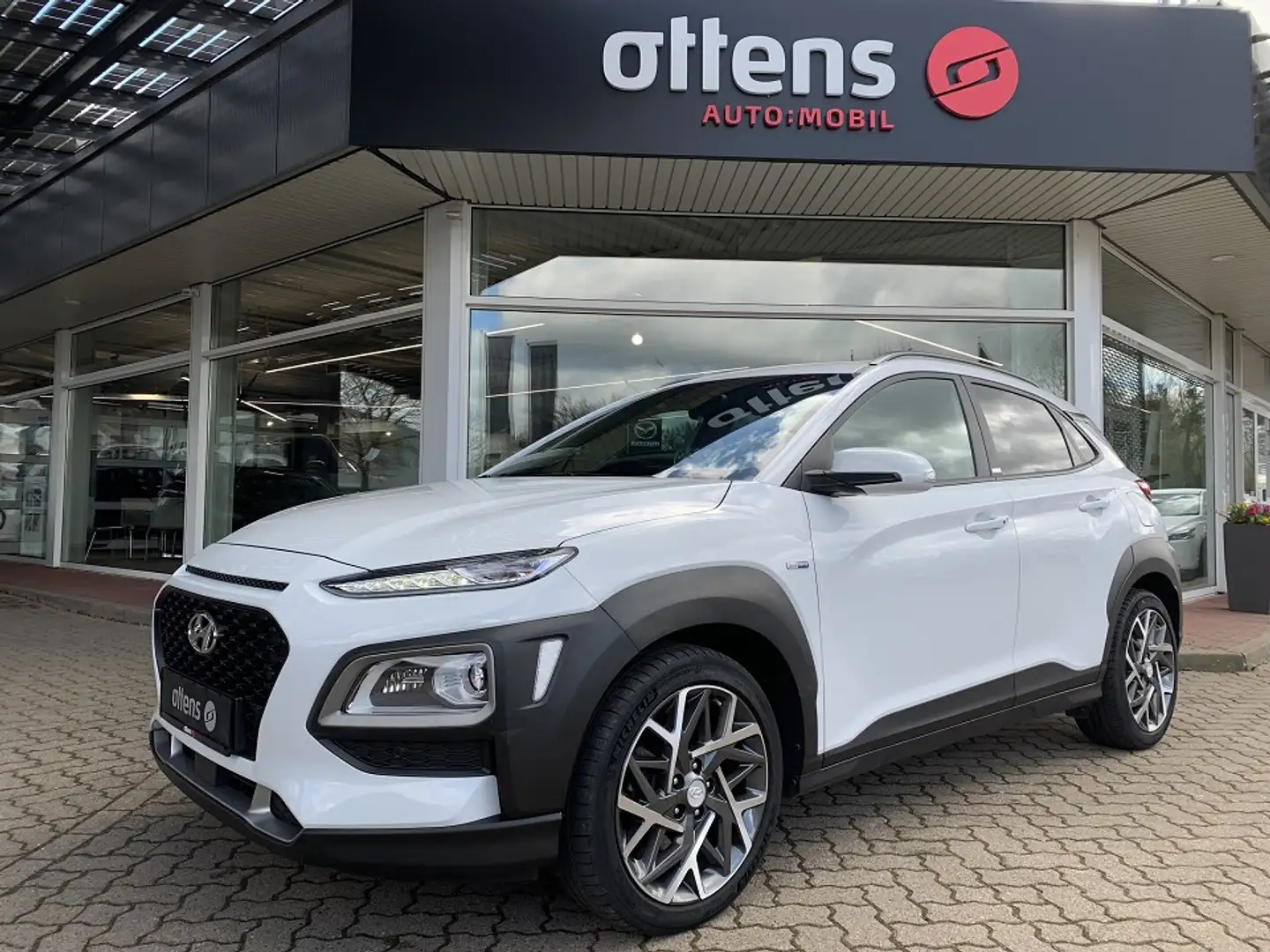 Hyundai KONA 1.6 Hybrid Advantage+, AHK,Schiebedach,RFK,LRH,SH Weiß - 1