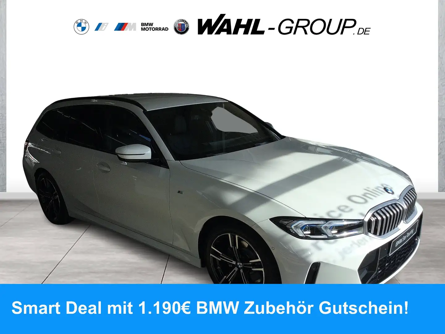 BMW 320 d Touring M Sport AHK HeadUp Adapt LED Innovation Weiß - 1