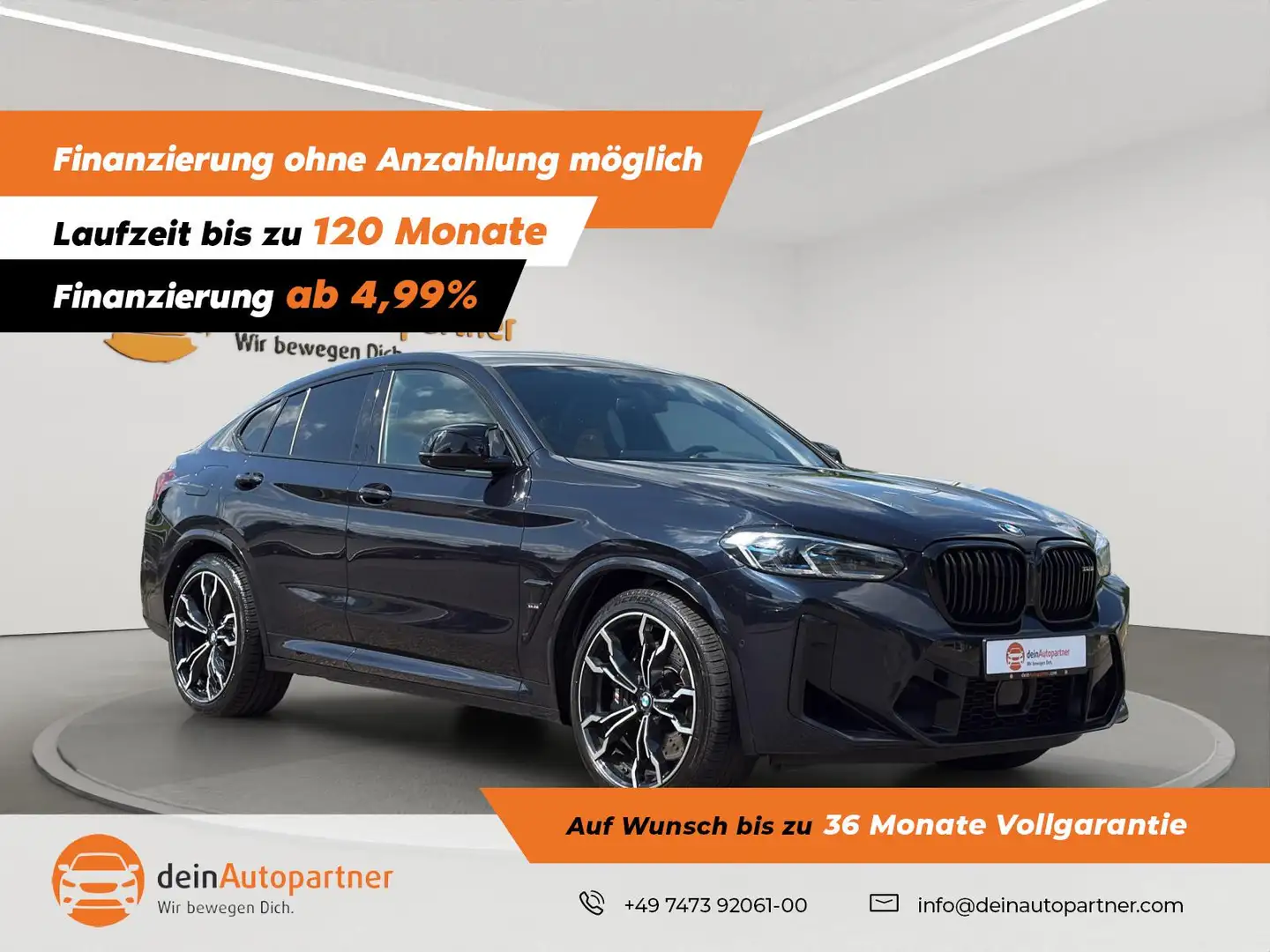BMW X4 M Competition LED/LEDER/HUD/PANO/RFK/LANE Schwarz - 1