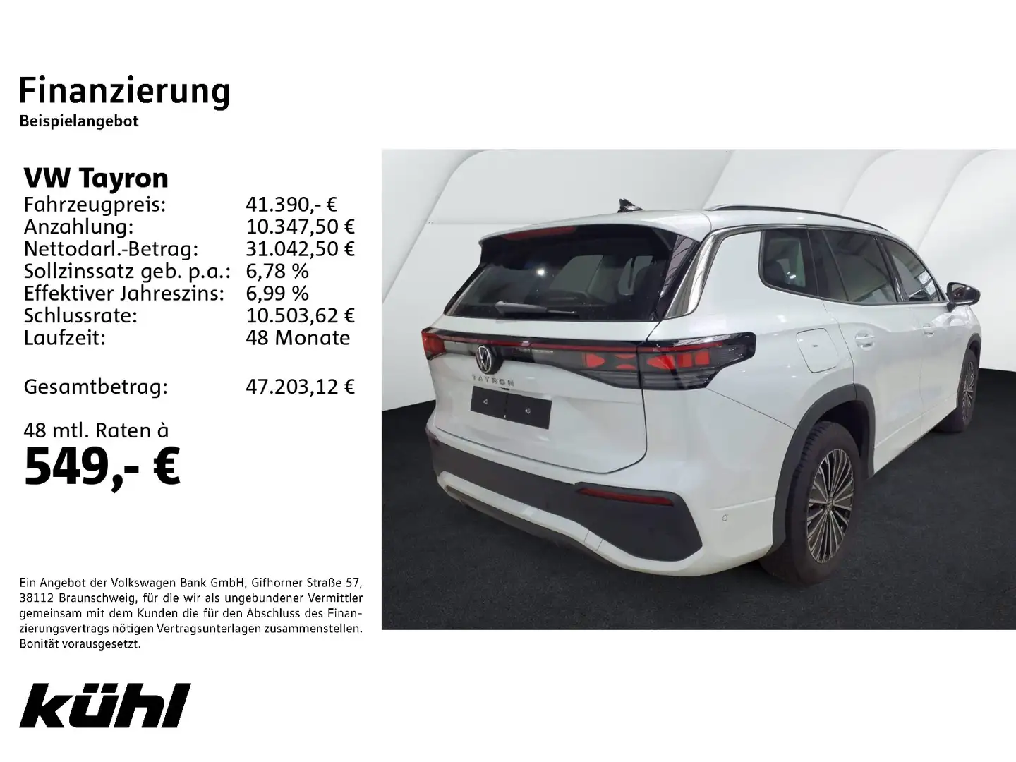 Volkswagen Tayron 2.0 TDI 4M DSG Life IQ.Light/ACC/360°/App Weiß - 2