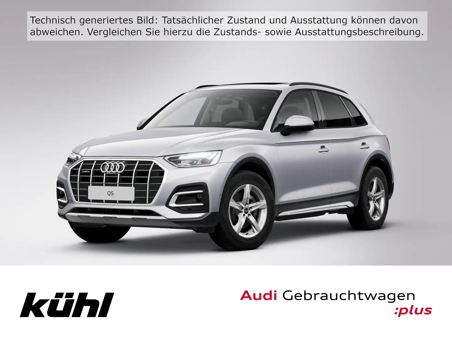 Audi Q5 40 TDI Q S-Tronic Advanced AHK Assistenz Navi Silber - 1
