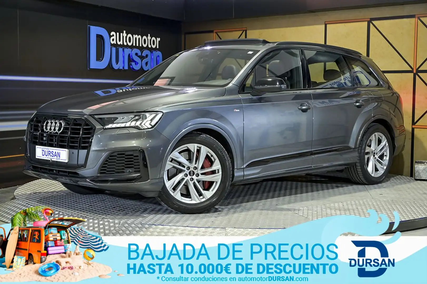 Audi Q7 S line 60 TFSIe 335kW456CV quattro tip Gris - 1