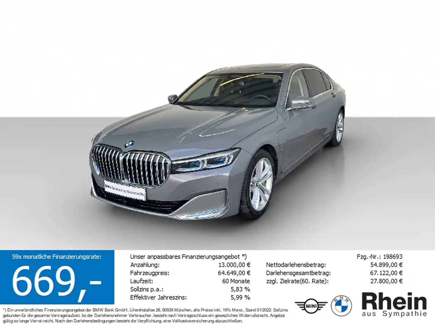 BMW 745 Le xDrive Executive Lounge TOP Ausstattung !! Grau - 1