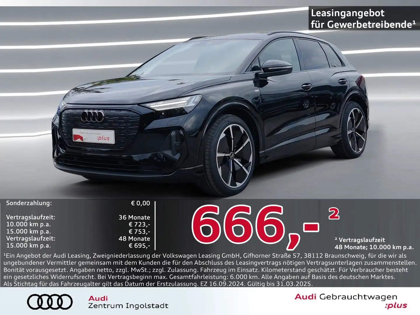 Audi Q4 e-tron 45 qu 2x S line MATRIX 21" AHK AR-HuD Schwarz - 1