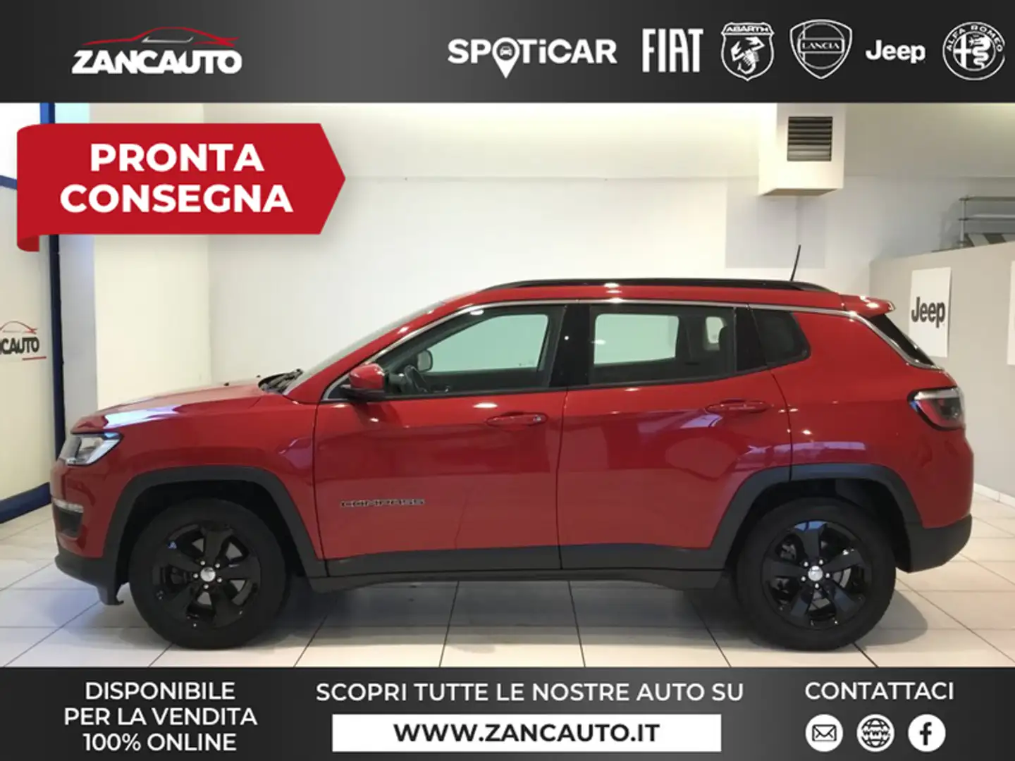 Jeep Compass 1.6 Multijet II 2WD Longitude MY19 Rood - 1