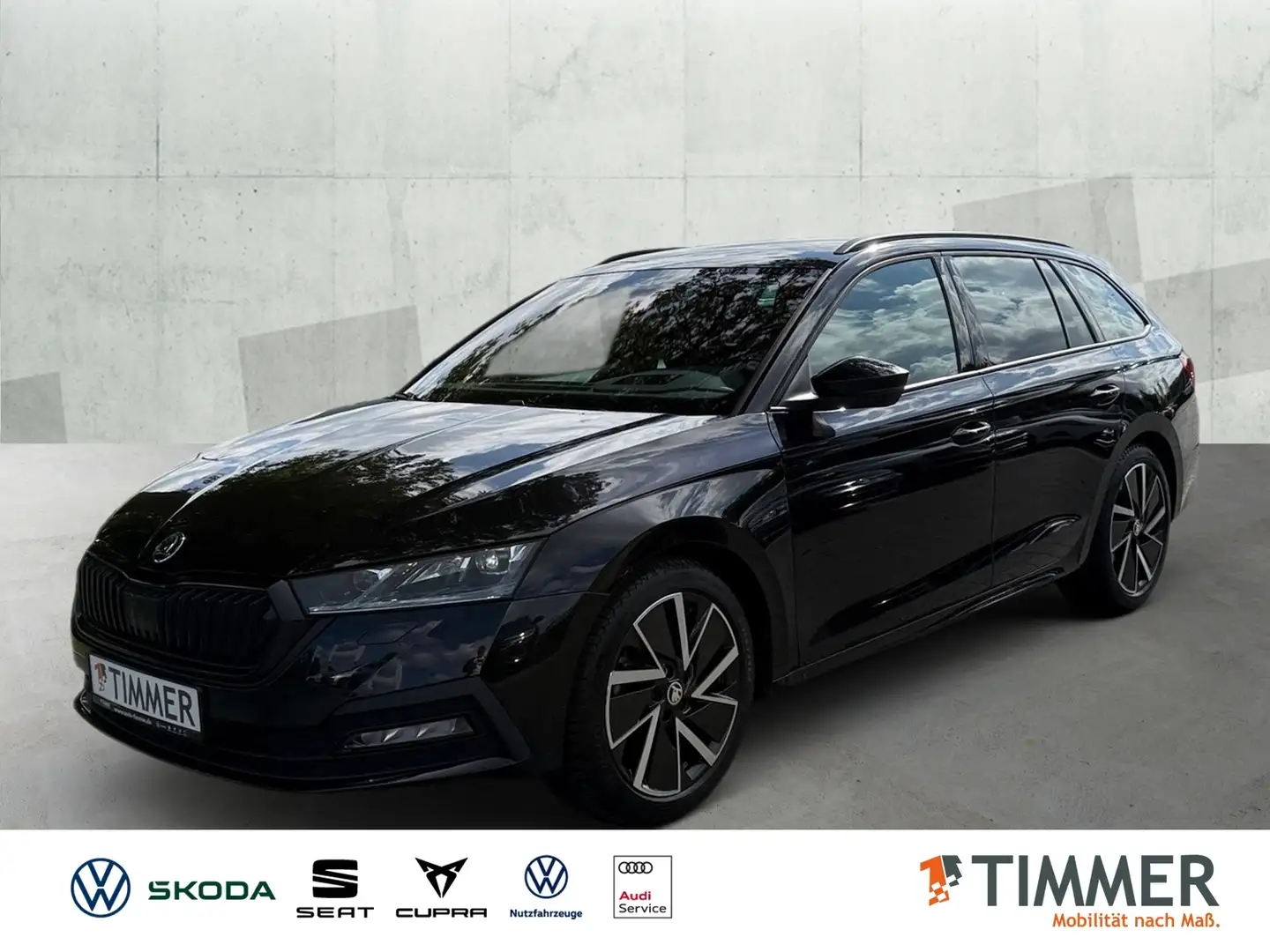 Skoda Octavia Combi 1.5 eTSI DSG SPORTPAKET *AHK *MATRIX *RKAM Noir - 1