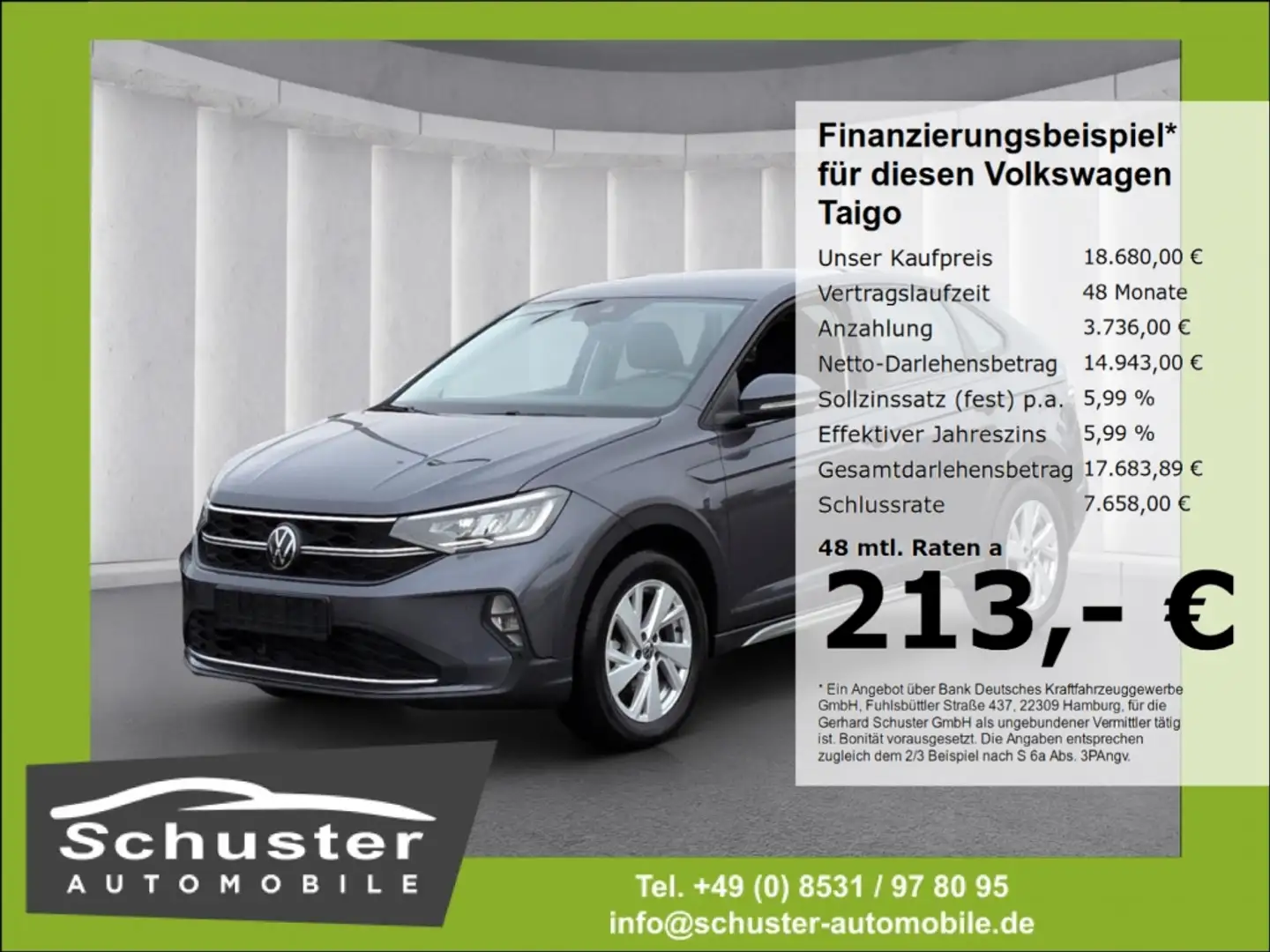 Volkswagen Taigo Life 1.0TSI*ACC LED Navi digCockp VKZ-Erk Grau - 1
