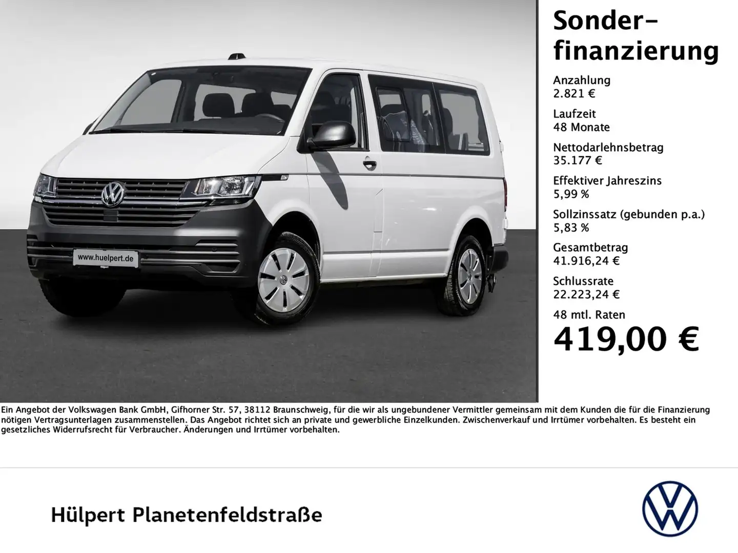 Volkswagen T6 Kombi T6.1 DSG 9-Sitzer CARPLAY KLIMA Weiß - 1