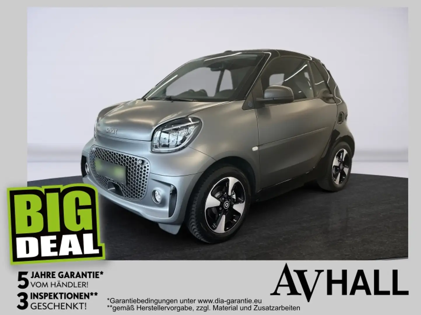 smart forTwo EQ  cabrio Klimaautomatik,Radio,Parkpilot hinten, Grau - 1