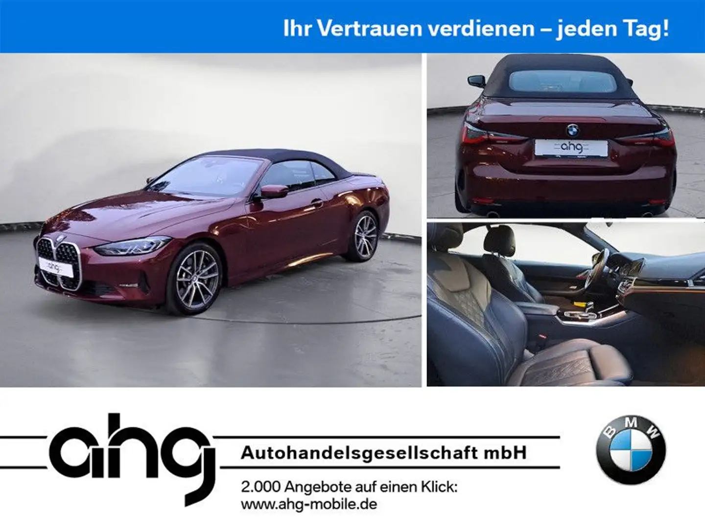 BMW 430 d Cabrio Innovationsp. Aut. Klimaaut. Head-Up Rot - 1
