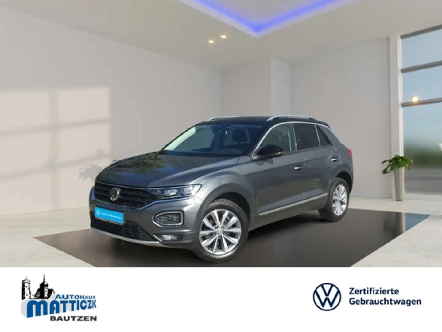 Volkswagen T-Roc 1.0 TSI Style LED/NAVI/17-ZOLL/ASSISTENZ/PDC/ACC/ Grau - 1