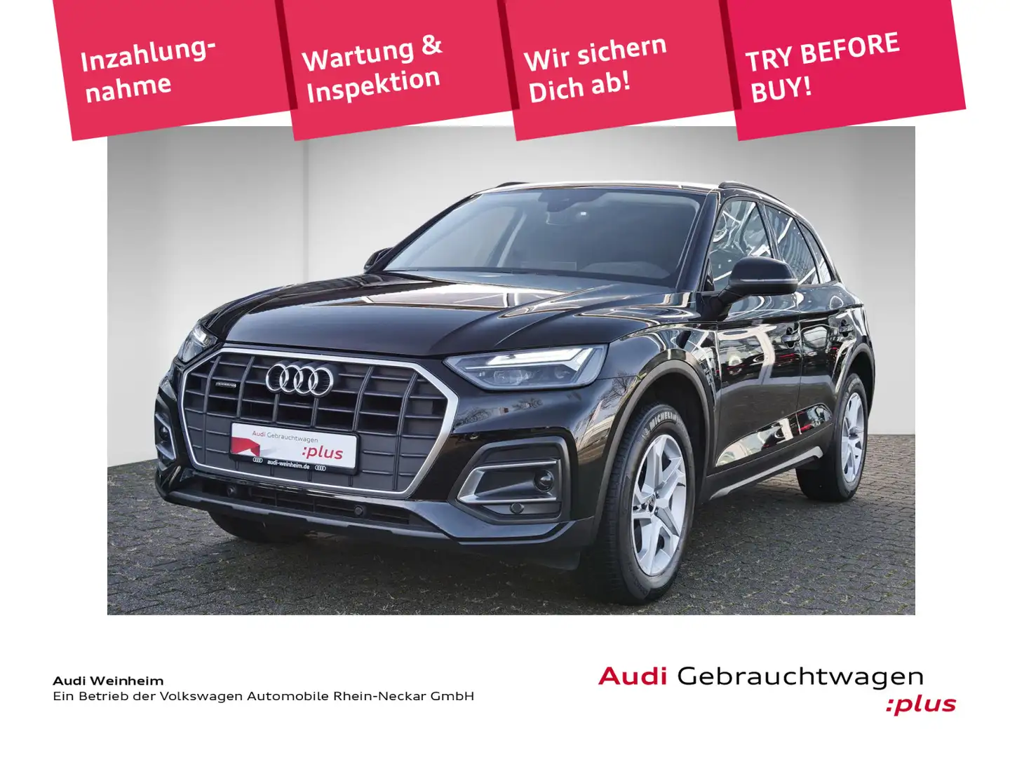 Audi Q5 40 TDI quattro AHK Kamera LED Stronic Navi uv Schwarz - 1