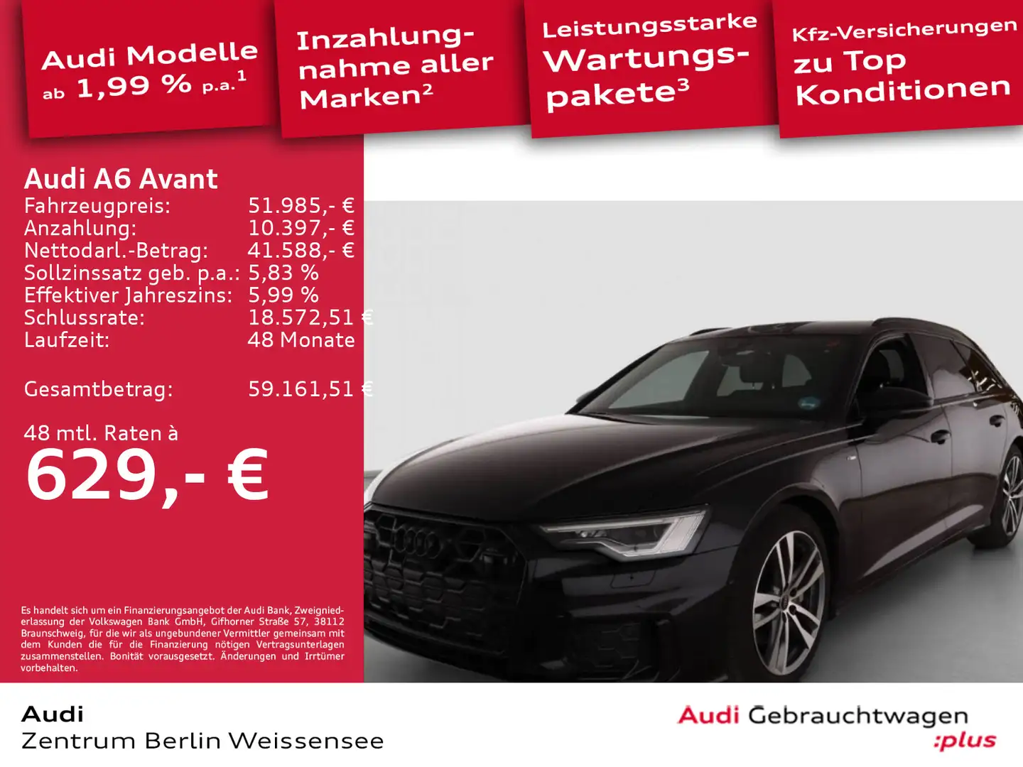 Audi A6 45 TFSI S-TRO*S-LINE*MATRIX*HUD*360*NAV Schwarz - 1