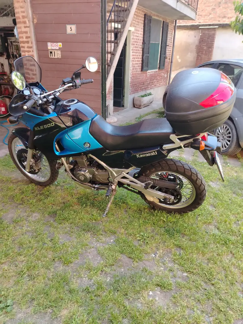 Kawasaki KLE 500 Azul - 2